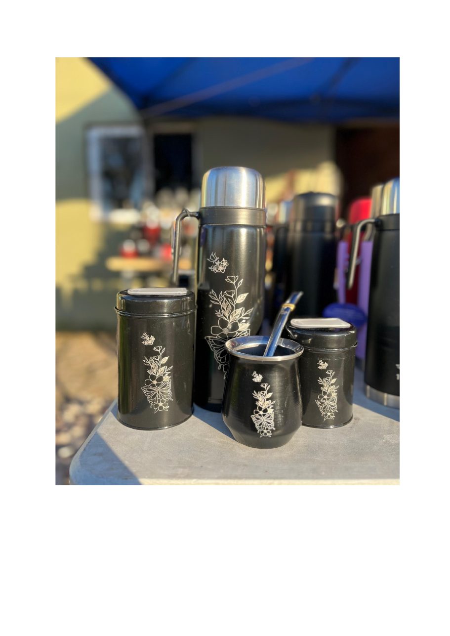 Set mate y termo grabados